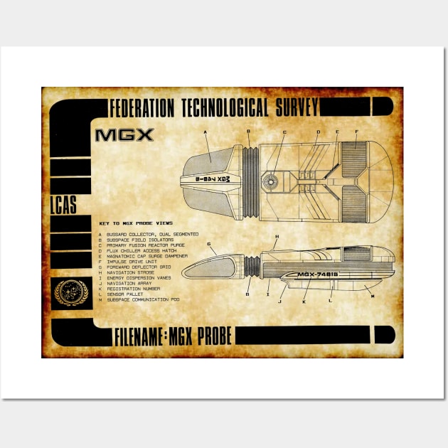 Federation Technological Survey MGX Probe Wall Art by Starbase79